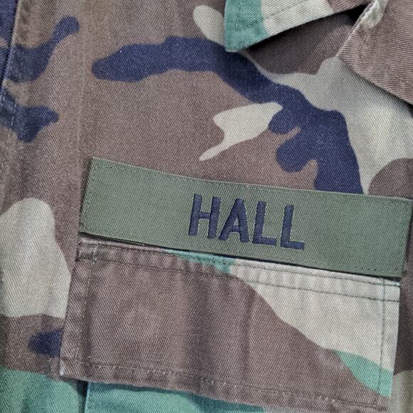 US Navy Sea Cadets Woodland Camo Type I Combat Coat Green Brown Small - Picture 7 of 15